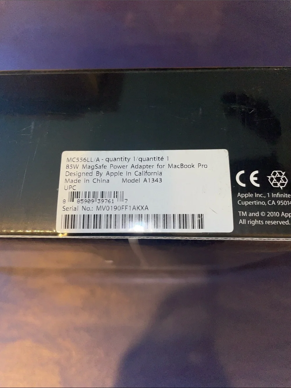 Apple 85W MagSafe Power Adapter - White
